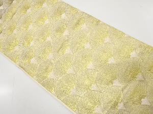 アンティーク　服部織物製　こきん錦　花青海波模様織り出し袋帯（材料）